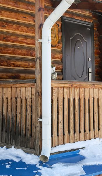 Porch Downspout Installation in Concord