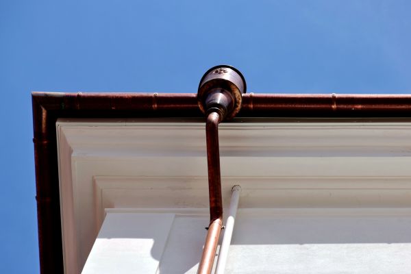 Copper Downspout Installation